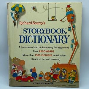Richard Scarry's Storybook Dictionary A Giant Golden Book Hardcover 1970 Vintage